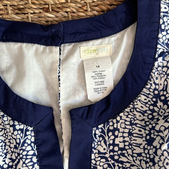 Gorgeous Crewcuts Girls Size 14 Navy/white Floral Dress - Picture 3 of 5